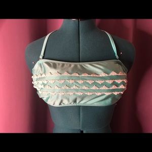 Baby Blue Bandeau Swim Top